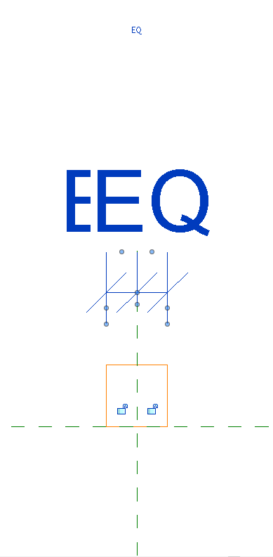 Рисунок 11. Размерная цепочка с активированным выравниванием EQ